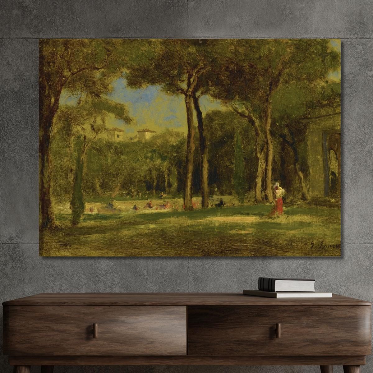 Barberini Villa George Inness gin14 canvas print 