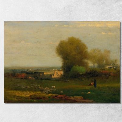 By The Old Aqueduct Campagna Italy George Inness gin15 canvas print 