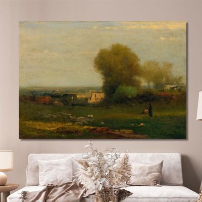 By The Old Aqueduct Campagna Italy George Inness gin15 canvas print 