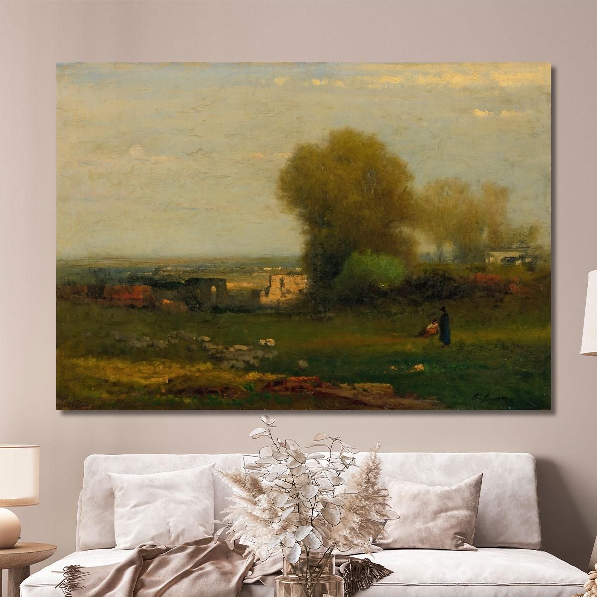 By The Old Aqueduct Campagna Italy George Inness gin15 canvas print 