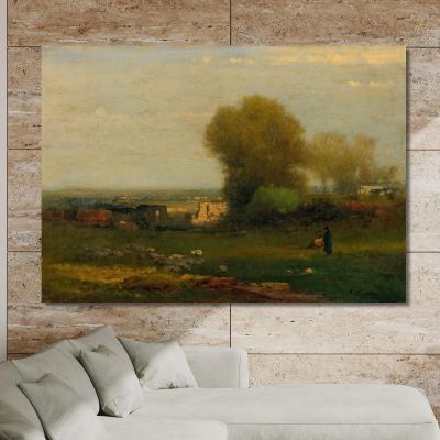 By The Old Aqueduct Campagna Italy George Inness gin15 canvas print 