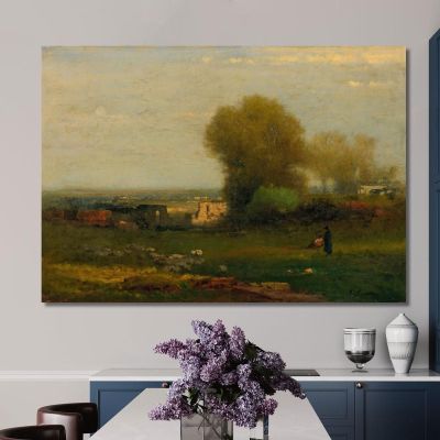 By The Old Aqueduct Campagna Italy George Inness gin15 canvas print 