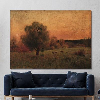Cows In A Field George Inness gin18 canvas print 