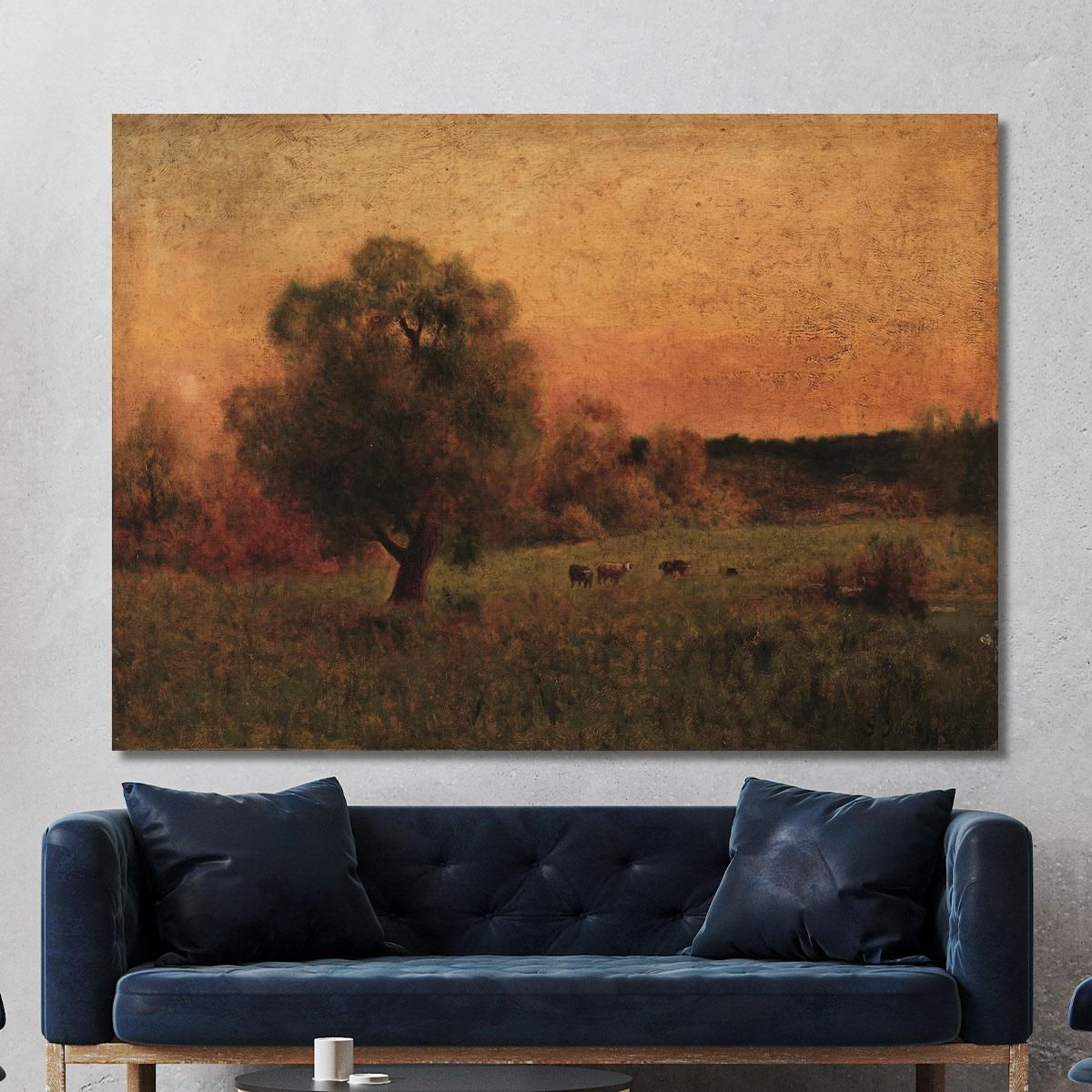 Cows In A Field George Inness gin18 canvas print 