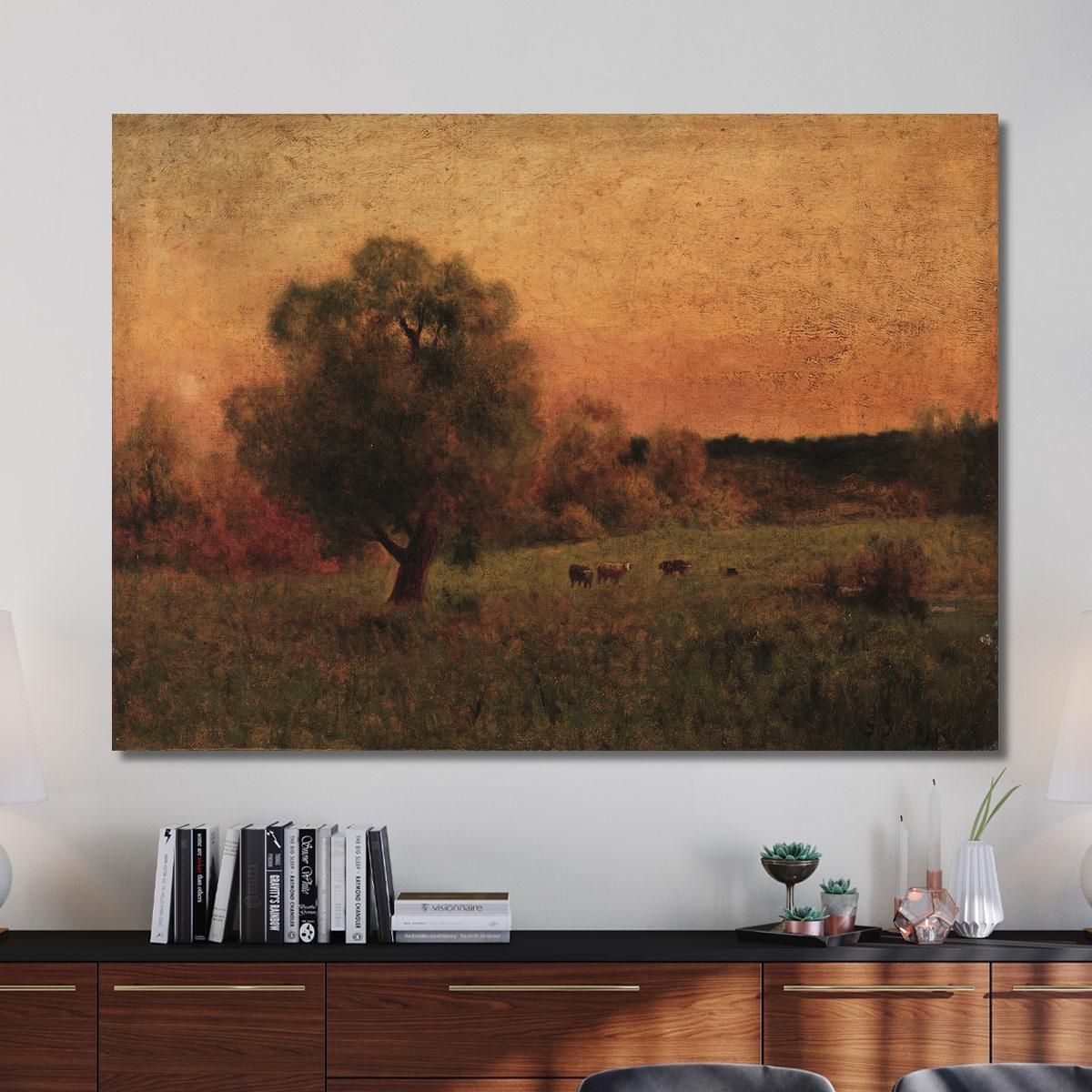 Cows In A Field George Inness gin18 canvas print 