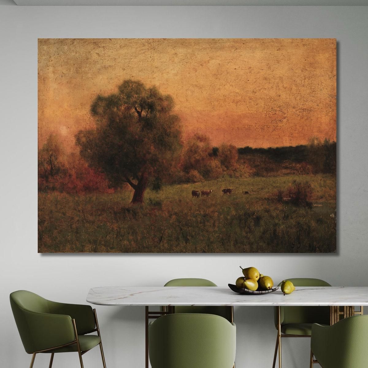 Cows In A Field George Inness gin18 canvas print 