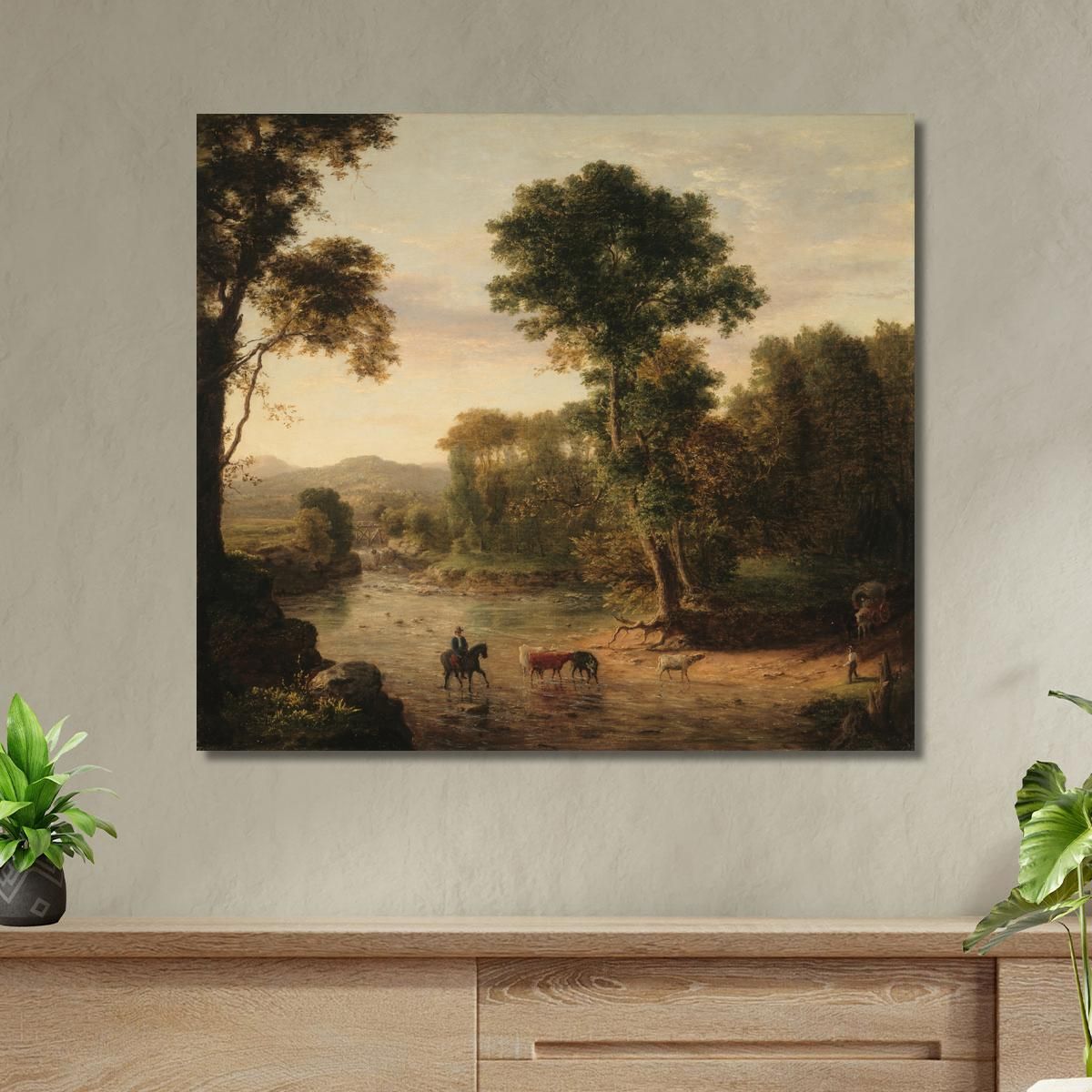 Crossing The Ford George Inness gin19 canvas print 