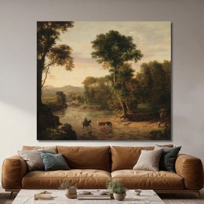 Crossing The Ford George Inness gin19 canvas print 