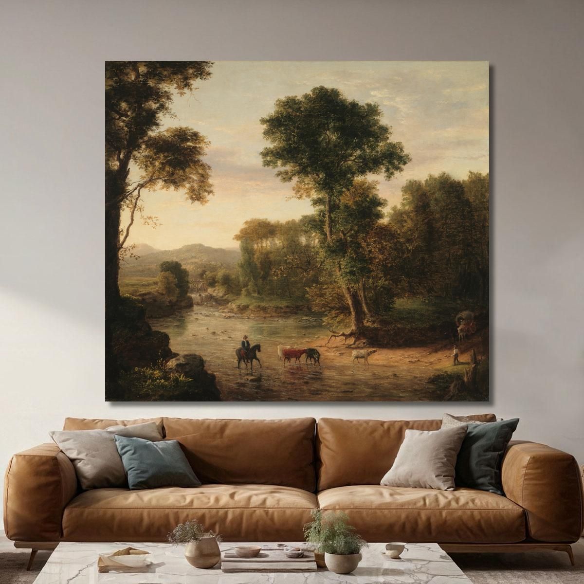 Crossing The Ford George Inness gin19 canvas print 