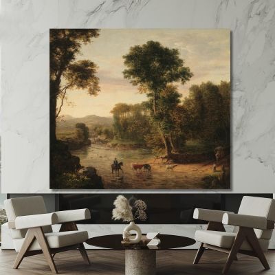 Crossing The Ford George Inness gin19 canvas print 