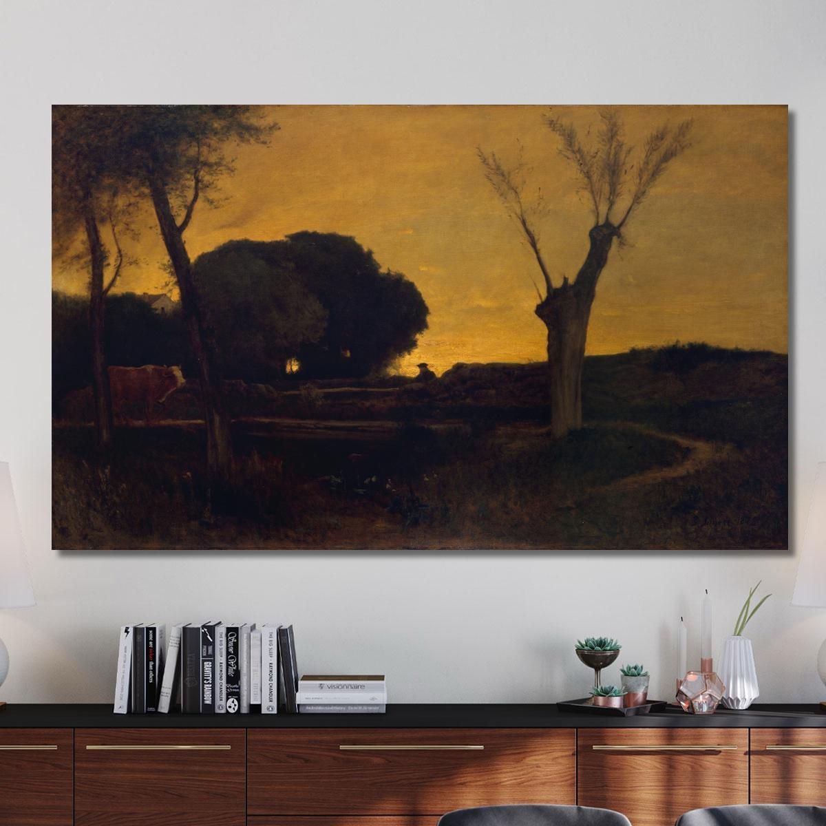 Evening At Medfield Massachusetts George Inness gin27 canvas print 