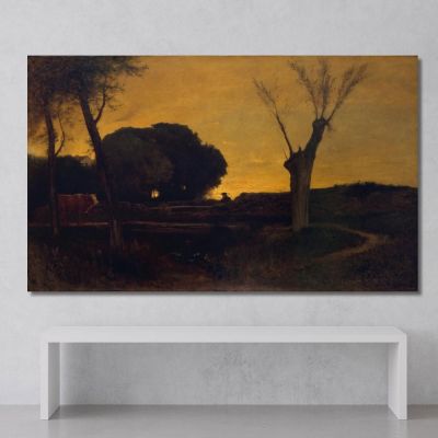 Evening At Medfield Massachusetts George Inness gin27 canvas print 