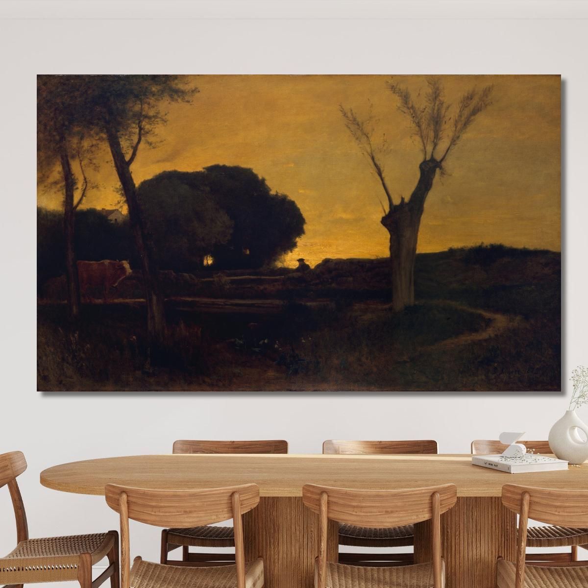 Evening At Medfield Massachusetts George Inness gin27 canvas print 