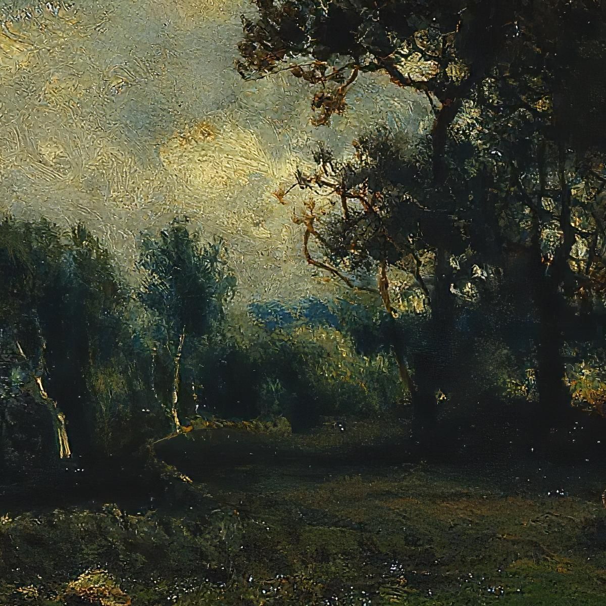 Fleecy Clouds George Inness gin30 canvas print