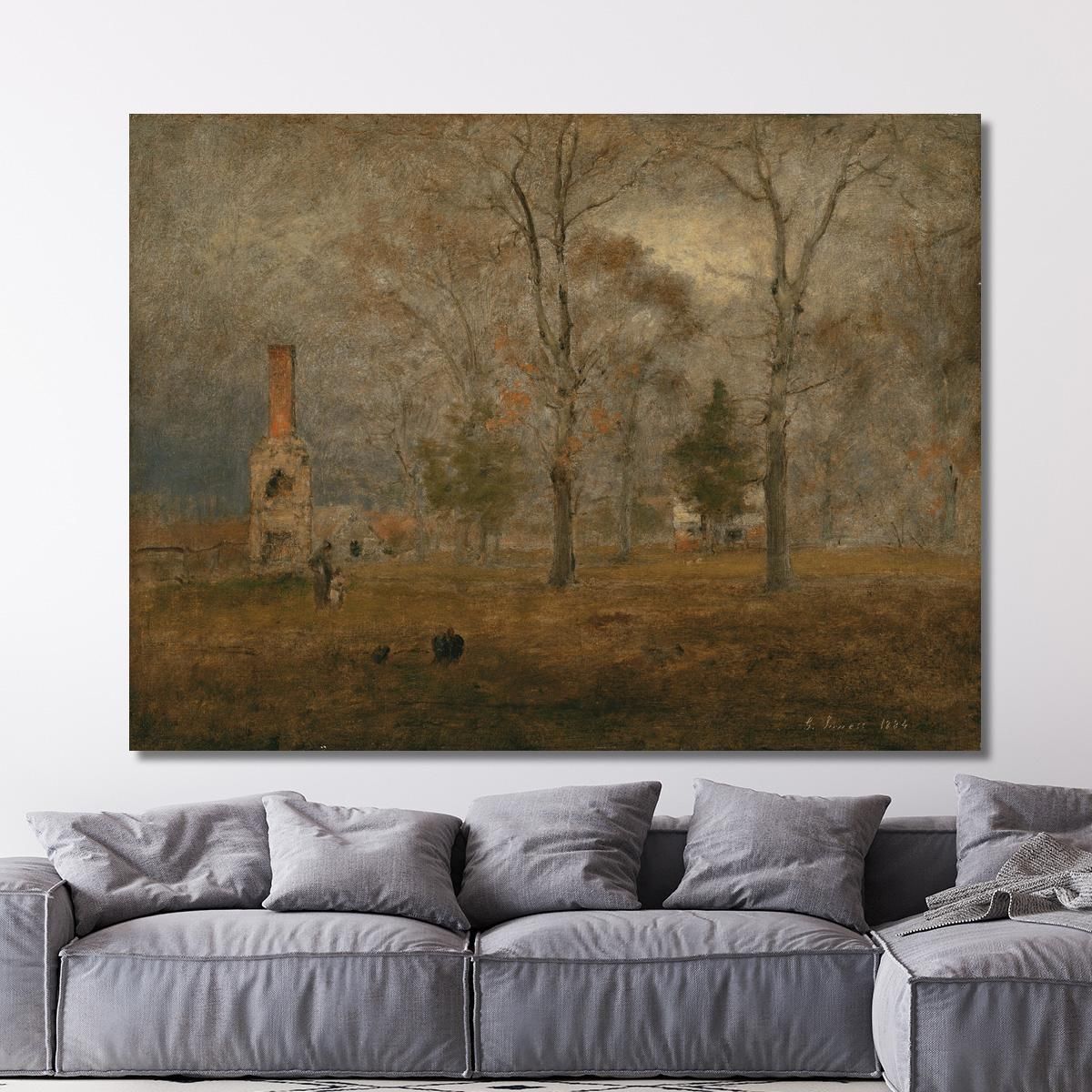 Gray Day Goochland George Inness gin33 canvas print 