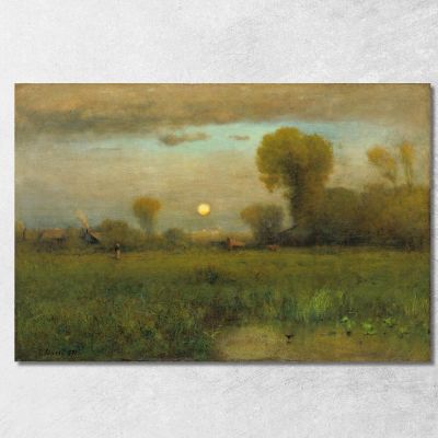 Harvest Moon George Inness gin34 canvas print 