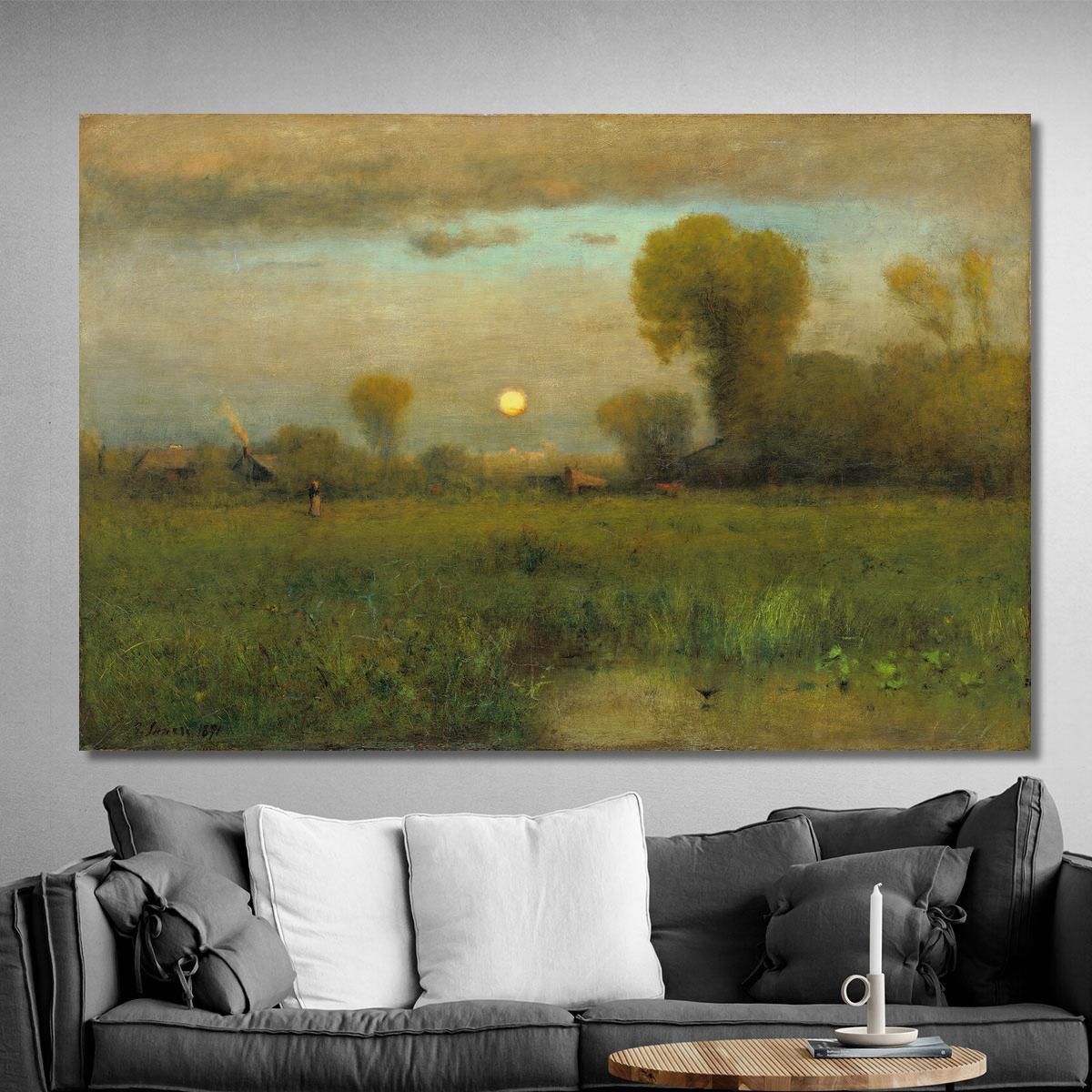 Harvest Moon George Inness gin34 canvas print 