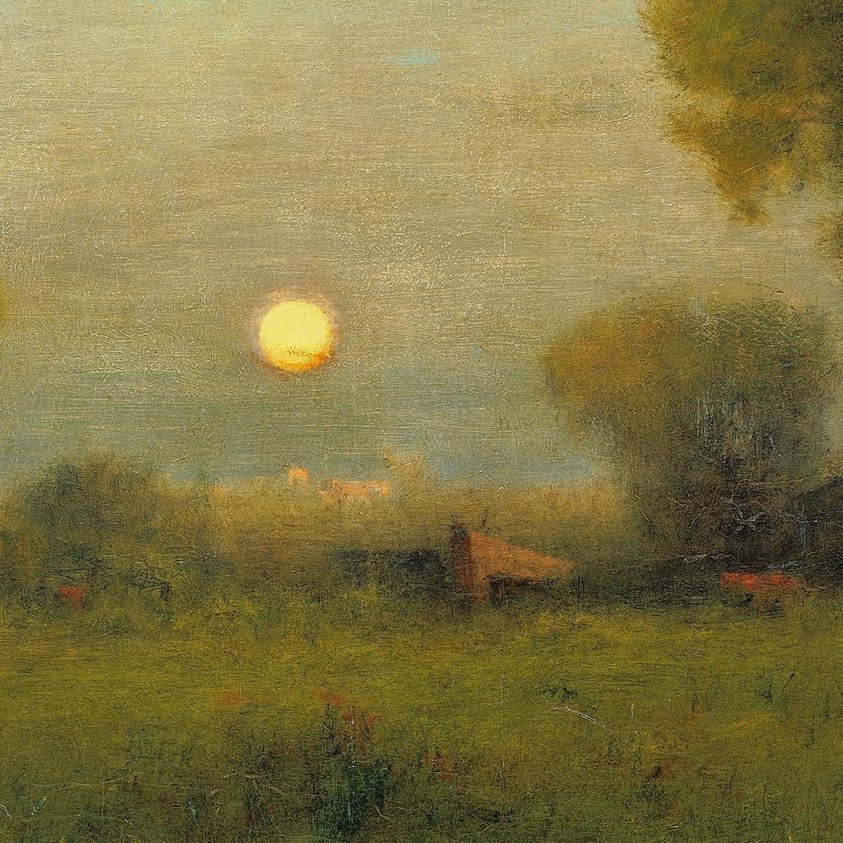 Harvest Moon George Inness gin34 canvas print