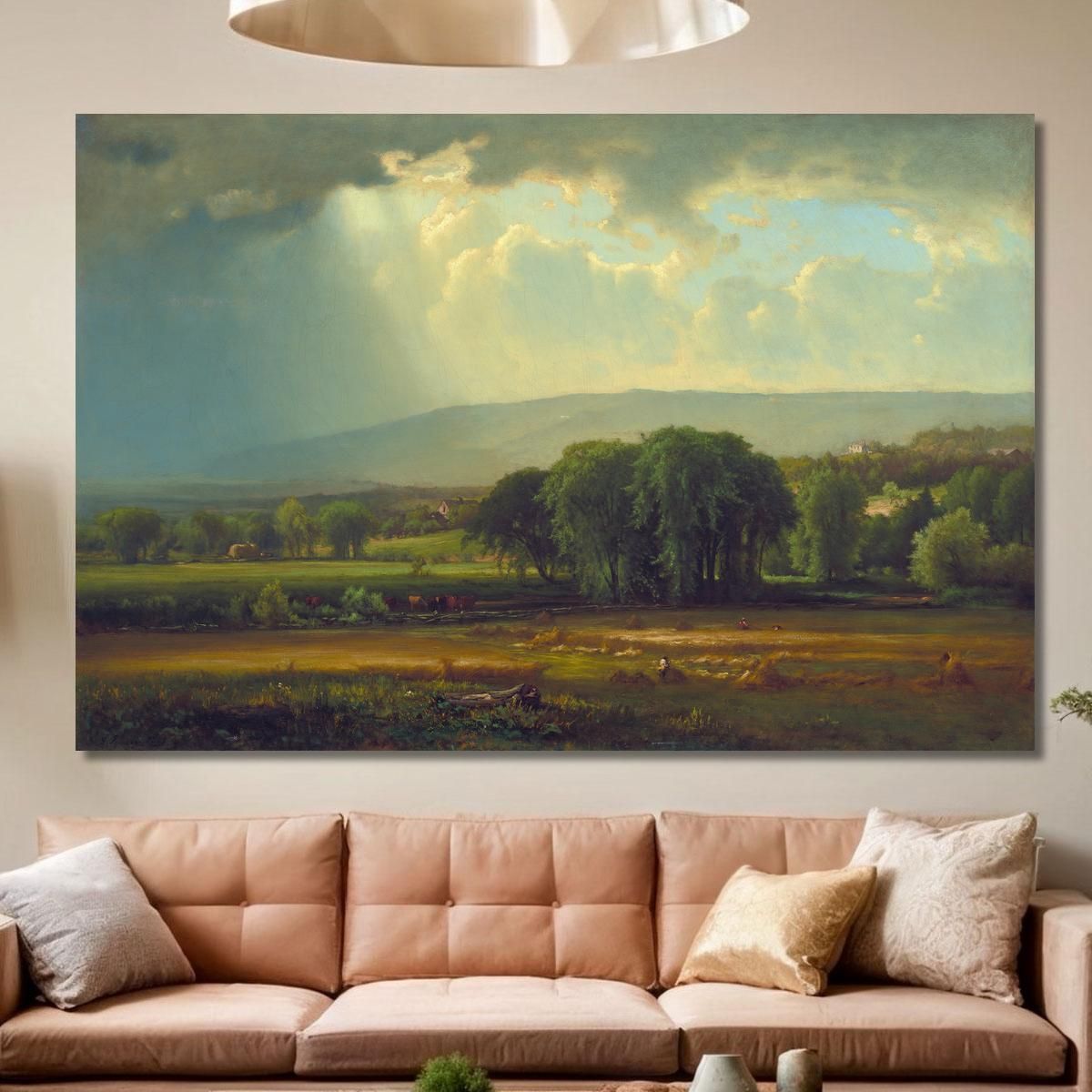 Harvest Scene In The Delaware Valley George Inness gin35 canvas print 