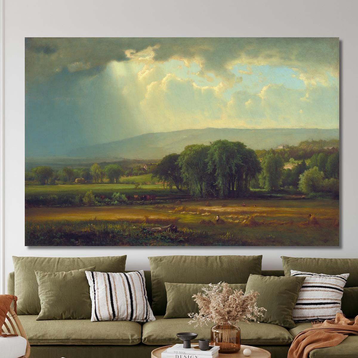 Harvest Scene In The Delaware Valley George Inness gin35 canvas print 