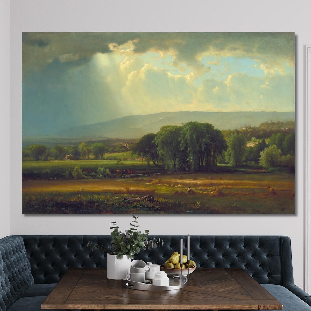 Harvest Scene In The Delaware Valley George Inness gin35 canvas print 