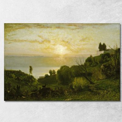 Lake Albano George Inness gin43 canvas print 