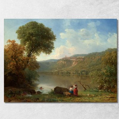 Lake Nemi George Inness gin44 canvas print 