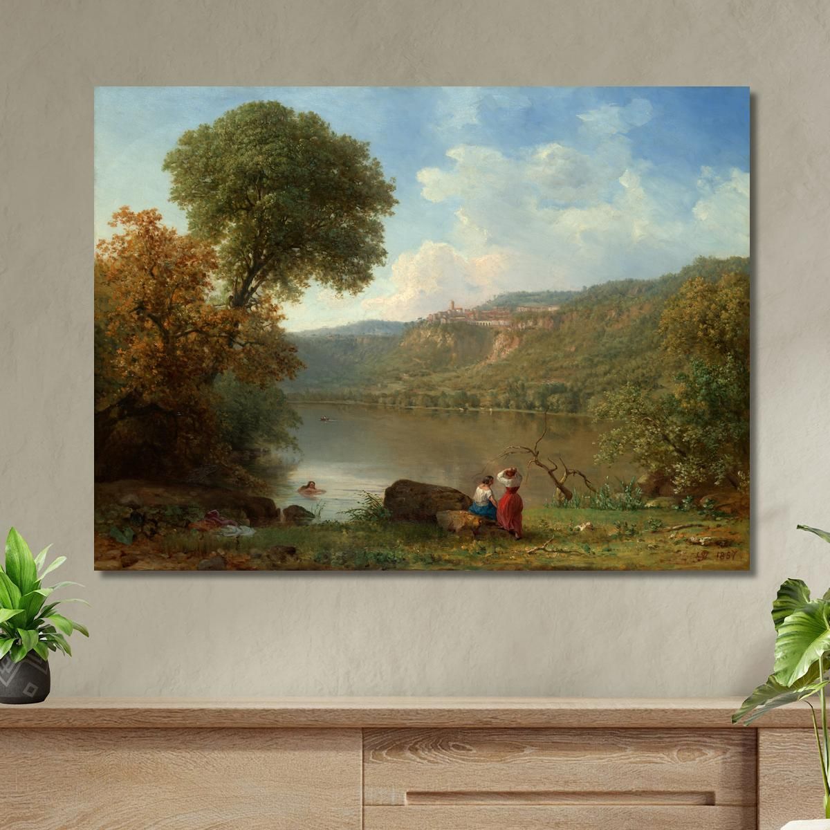 Lake Nemi George Inness gin44 canvas print 
