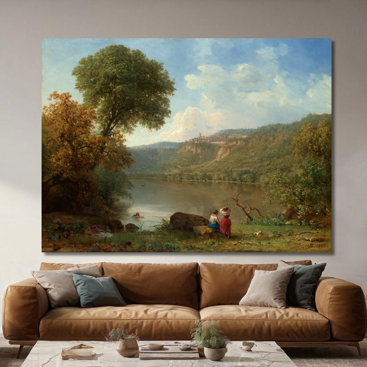 Lake Nemi George Inness gin44 canvas print 