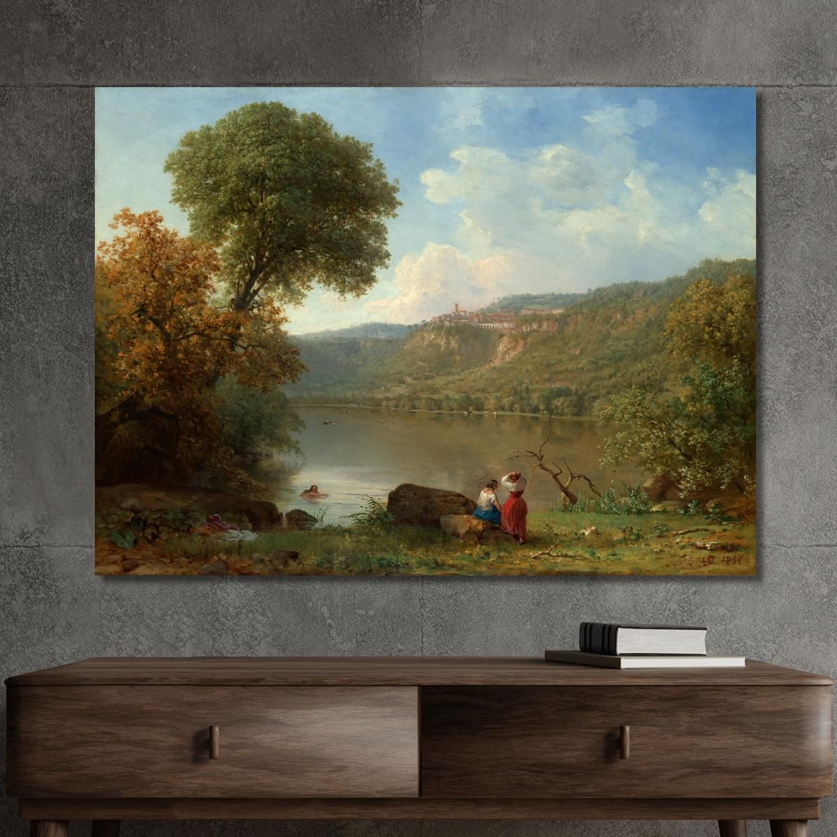 Lake Nemi George Inness gin44 canvas print 
