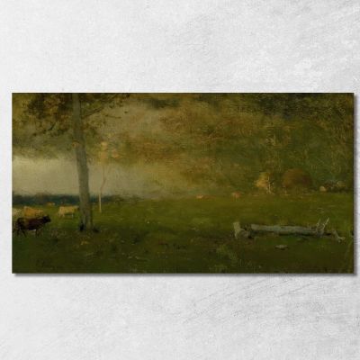 Landscape: Cattle In Storm George Inness gin45 canvas print 