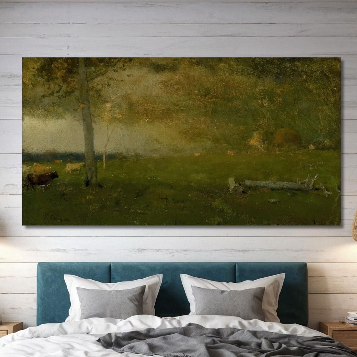 Landscape: Cattle In Storm George Inness gin45 canvas print 