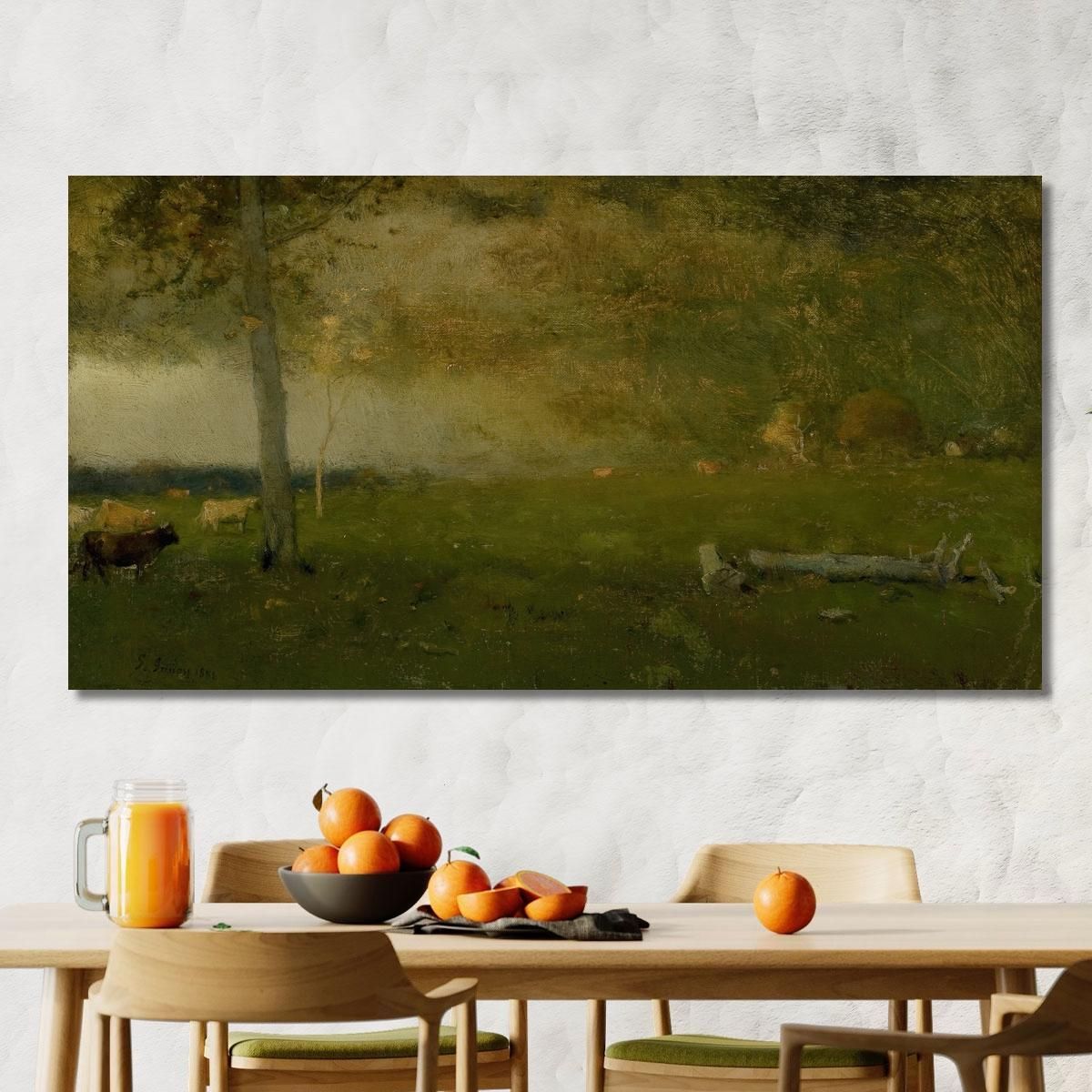 Landscape: Cattle In Storm George Inness gin45 canvas print 