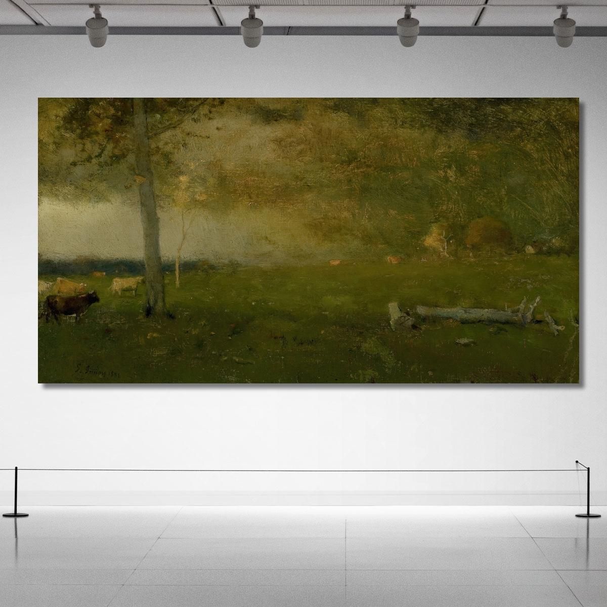 Landscape: Cattle In Storm George Inness gin45 canvas print 