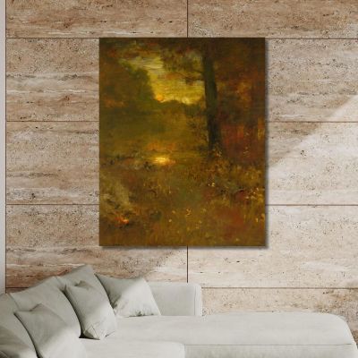 Landscape At Sundown: The Close Of Day / The Veteran'S Return George Inness gin51 canvas print 