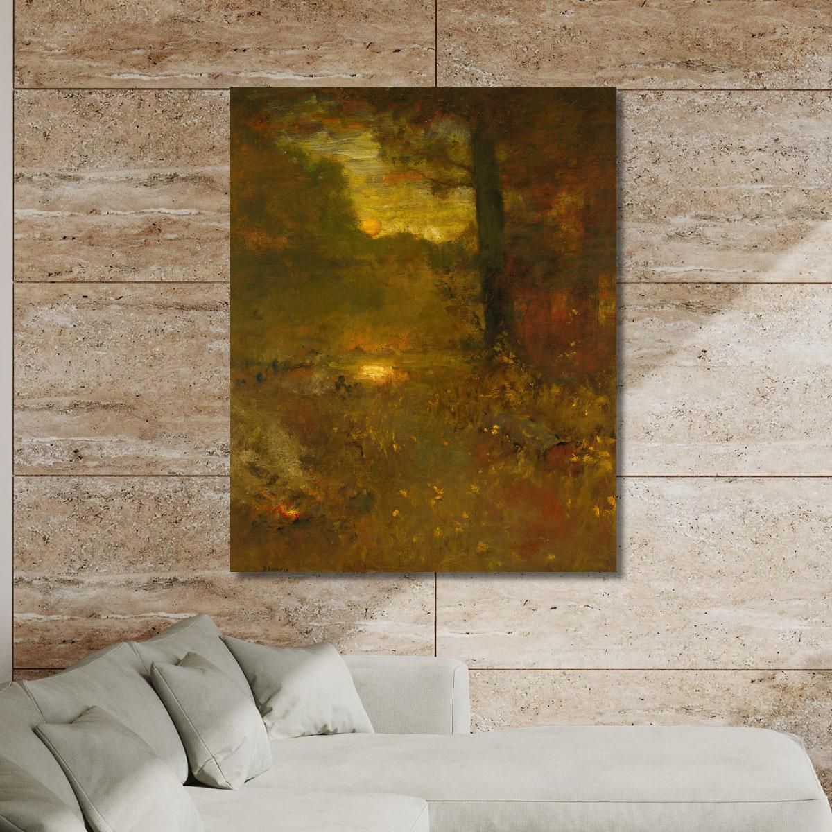 Landscape At Sundown: The Close Of Day / The Veteran'S Return George Inness gin51 canvas print 