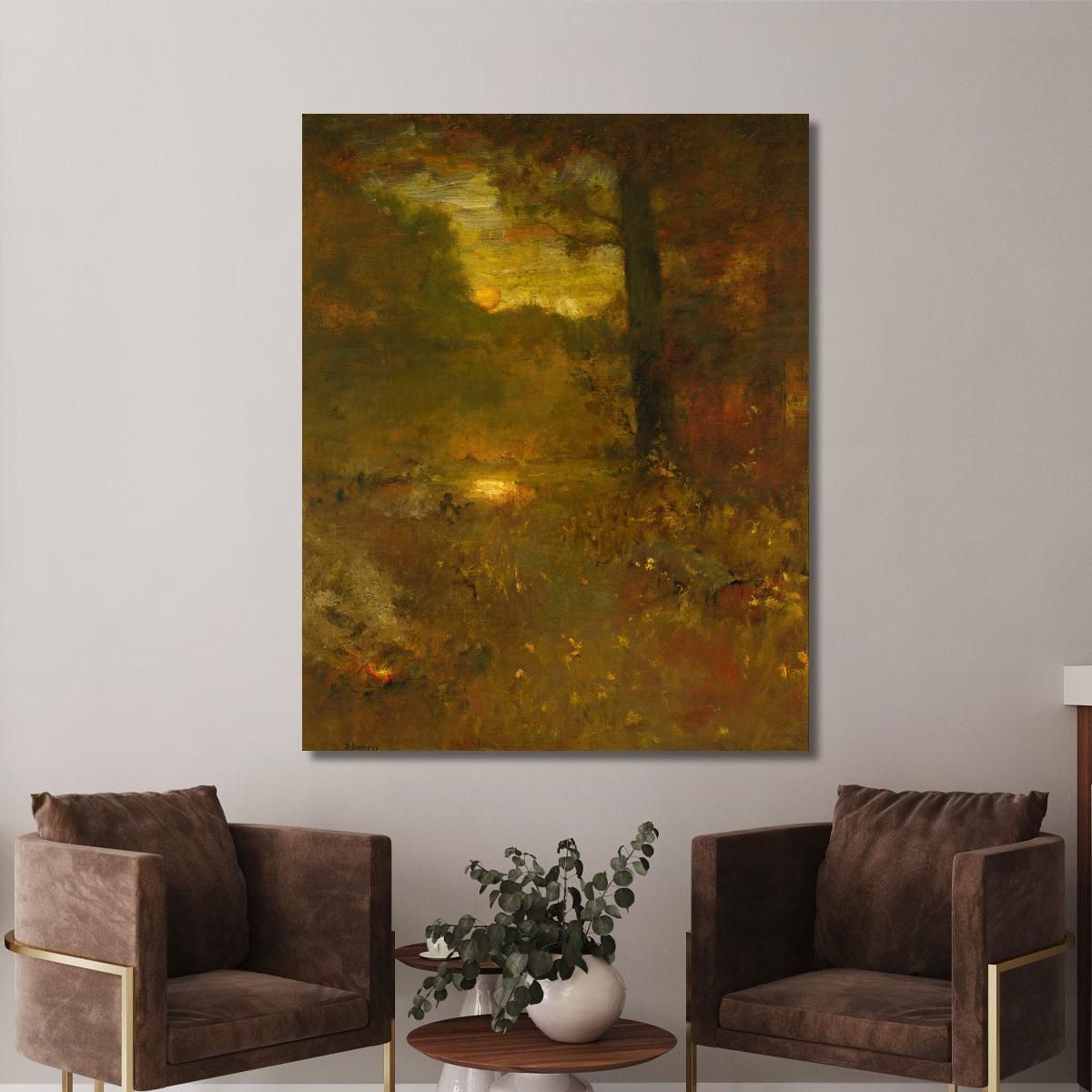 Landscape At Sundown: The Close Of Day / The Veteran'S Return George Inness gin51 canvas print 