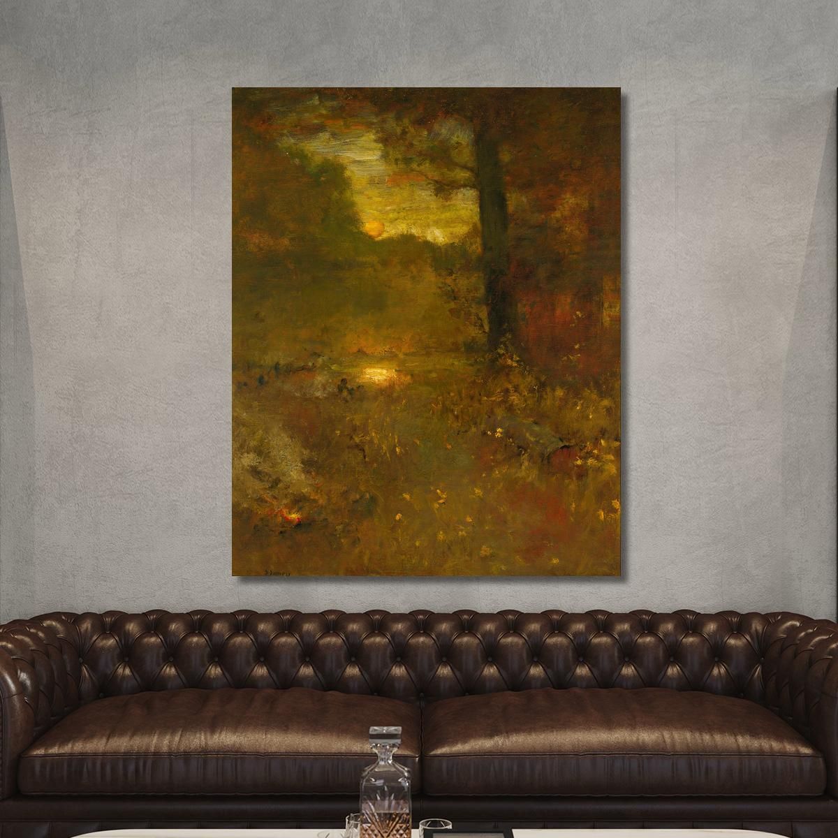 Landscape At Sundown: The Close Of Day / The Veteran'S Return George Inness gin51 canvas print 