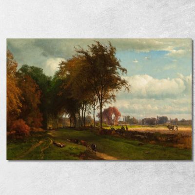Landscape With Cattle George Inness gin53 canvas print 