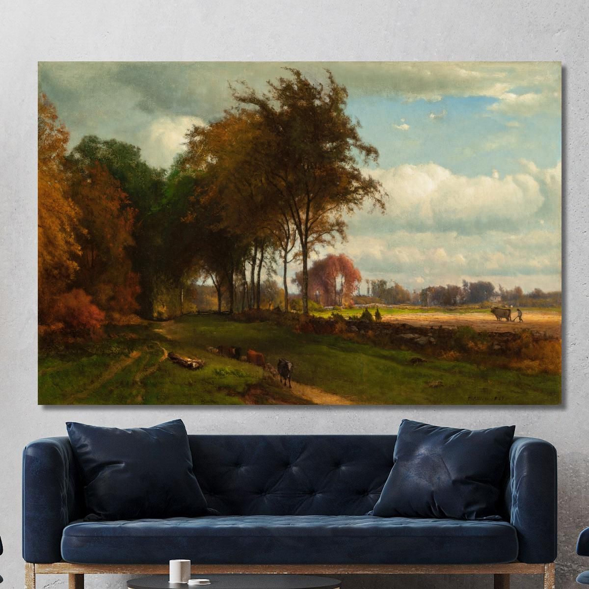 Landscape With Cattle George Inness gin53 canvas print 