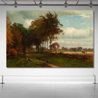 Landscape With Cattle George Inness gin53 canvas print 