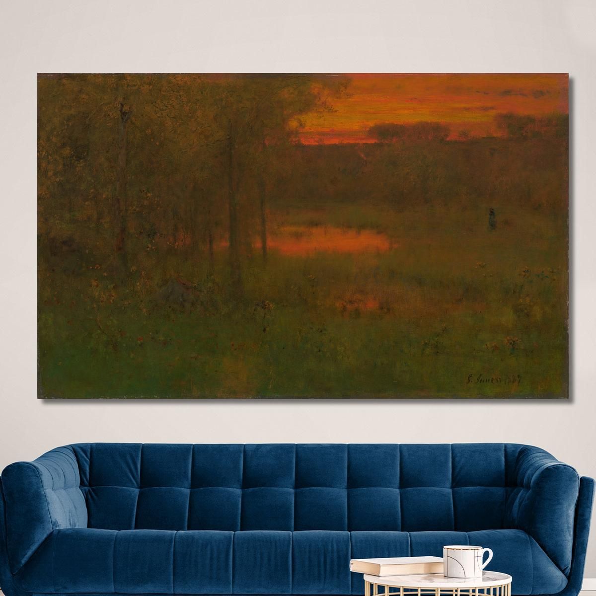 Landscape Sunset George Inness gin55 canvas print 