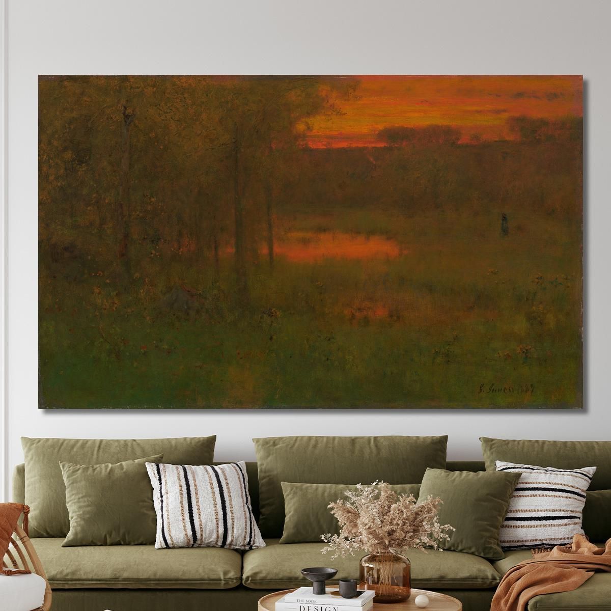 Landscape Sunset George Inness gin55 canvas print 