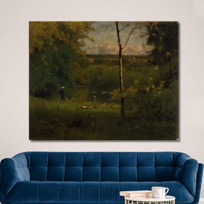 Looking Over The River George Inness gin58 canvas print 