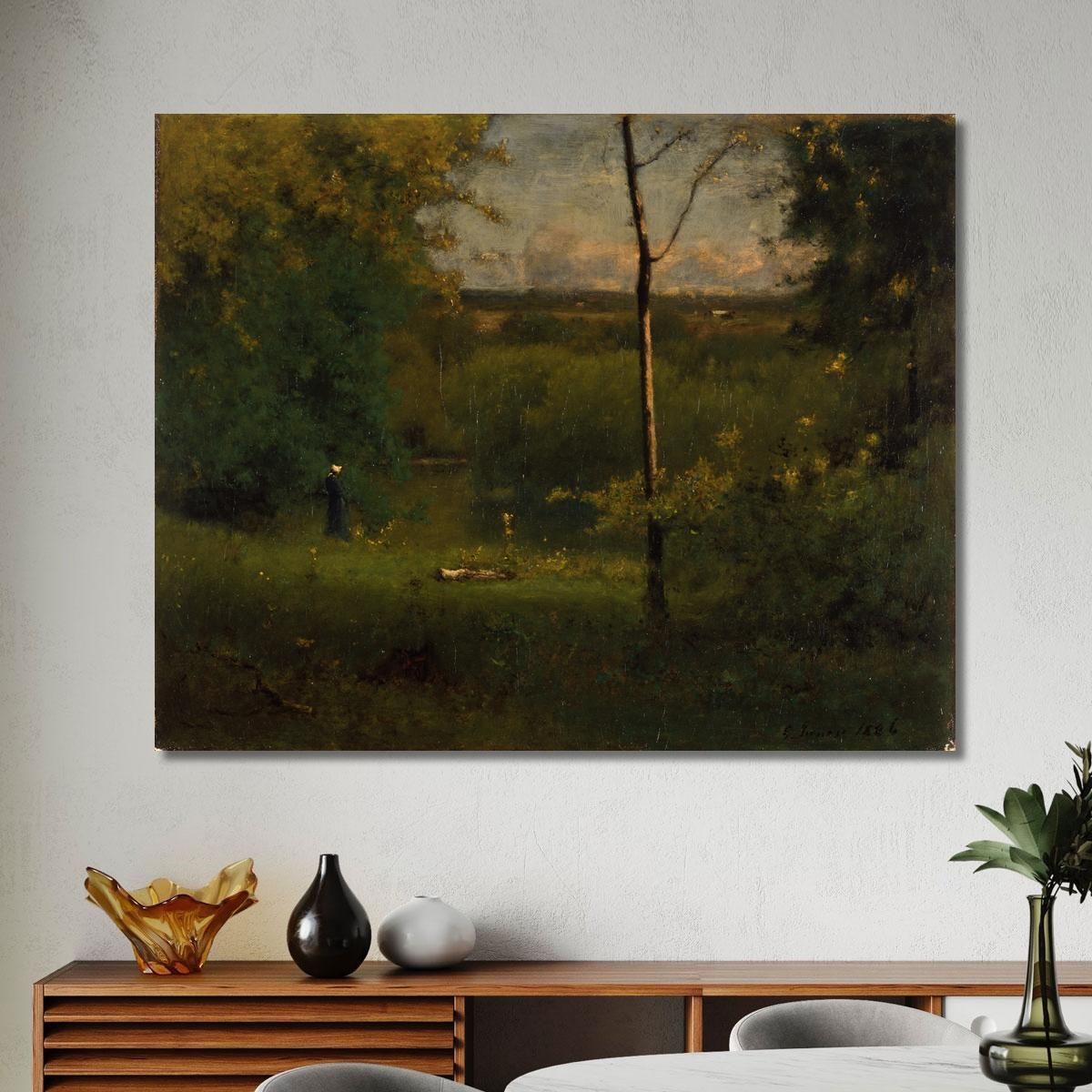 Looking Over The River George Inness gin58 canvas print 