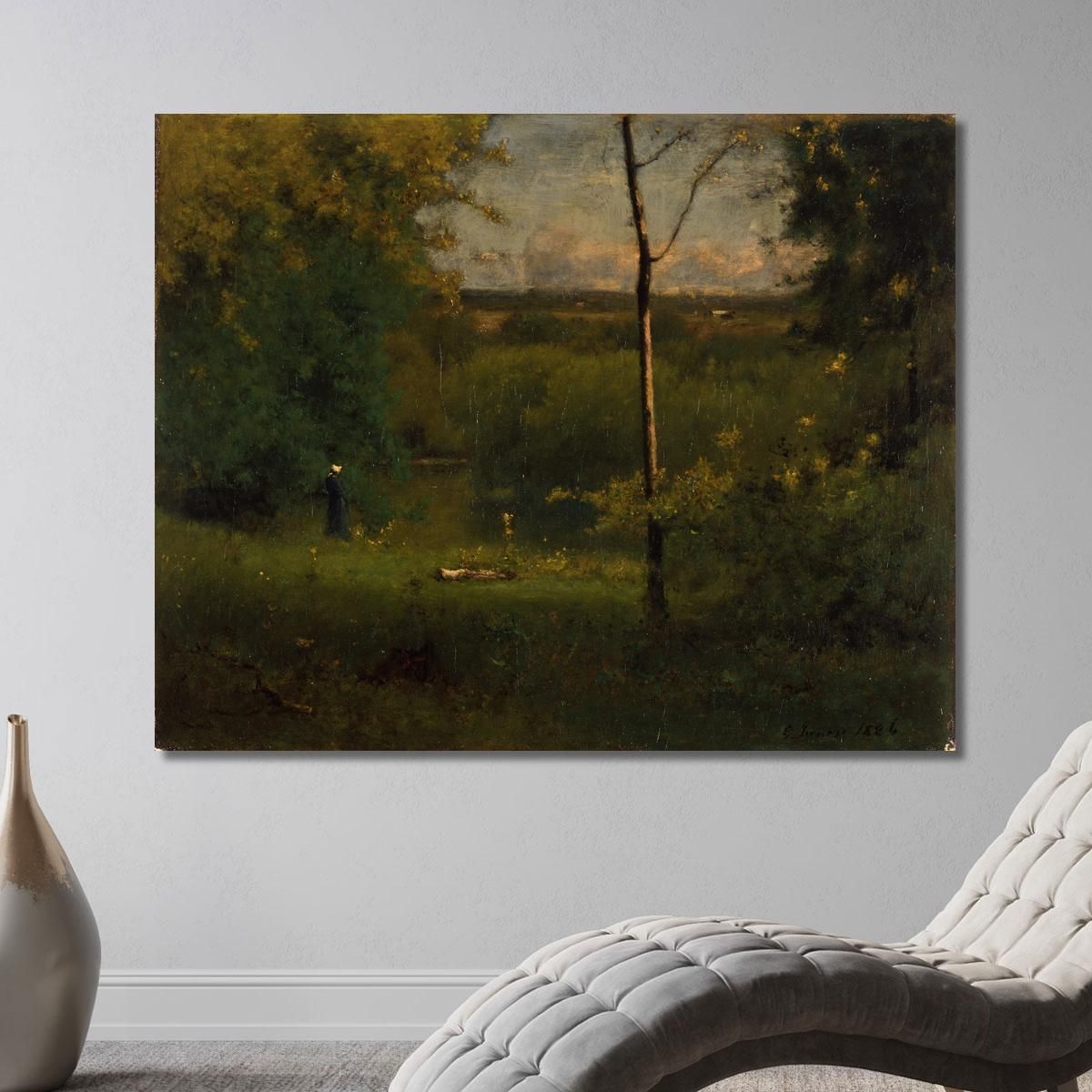 Looking Over The River George Inness gin58 canvas print 