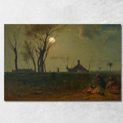 Moonlight In Virginia George Inness gin61 canvas print 
