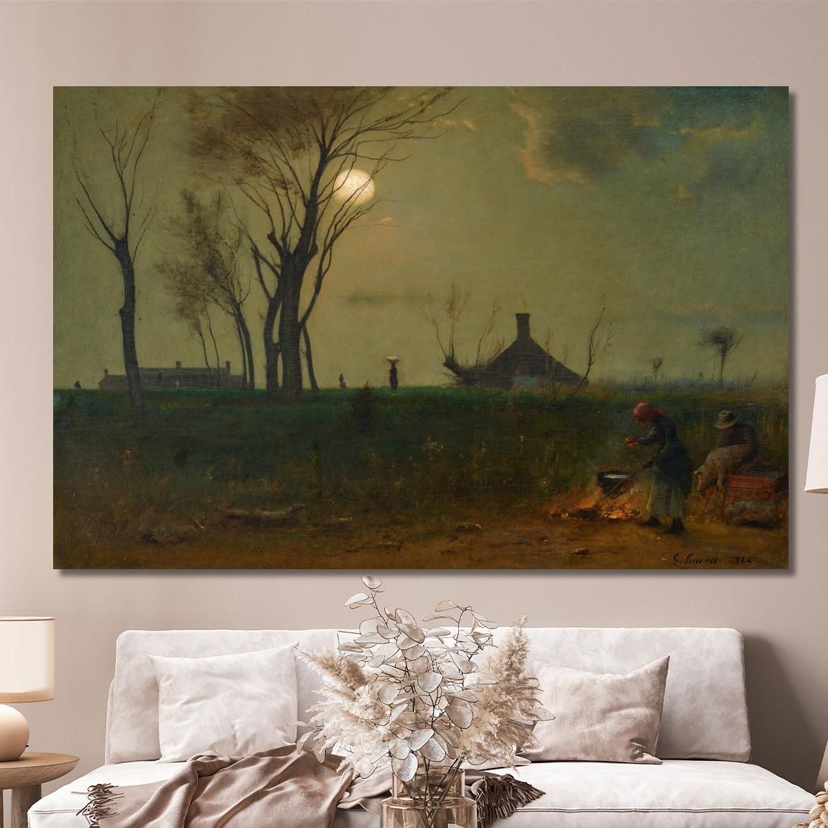 Moonlight In Virginia George Inness gin61 canvas print 