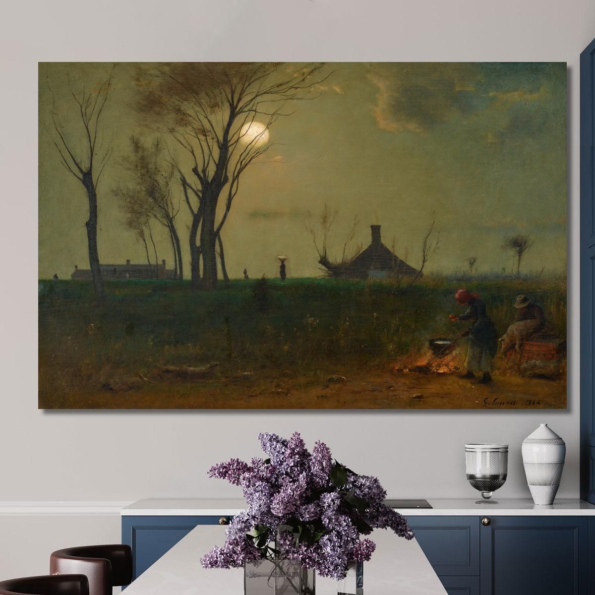 Moonlight In Virginia George Inness gin61 canvas print 