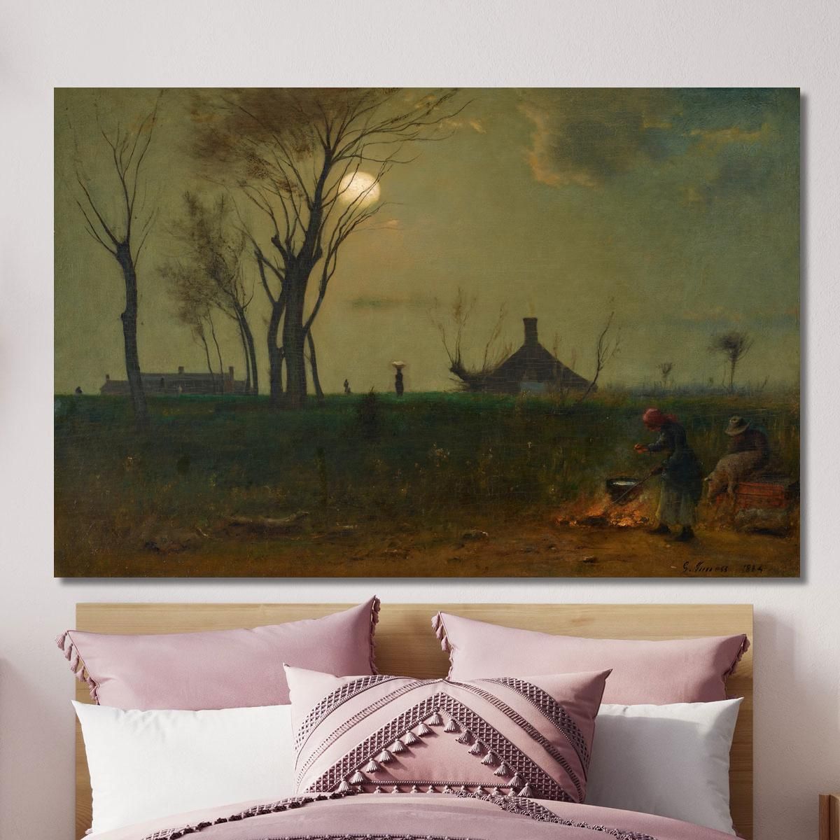 Moonlight In Virginia George Inness gin61 canvas print 